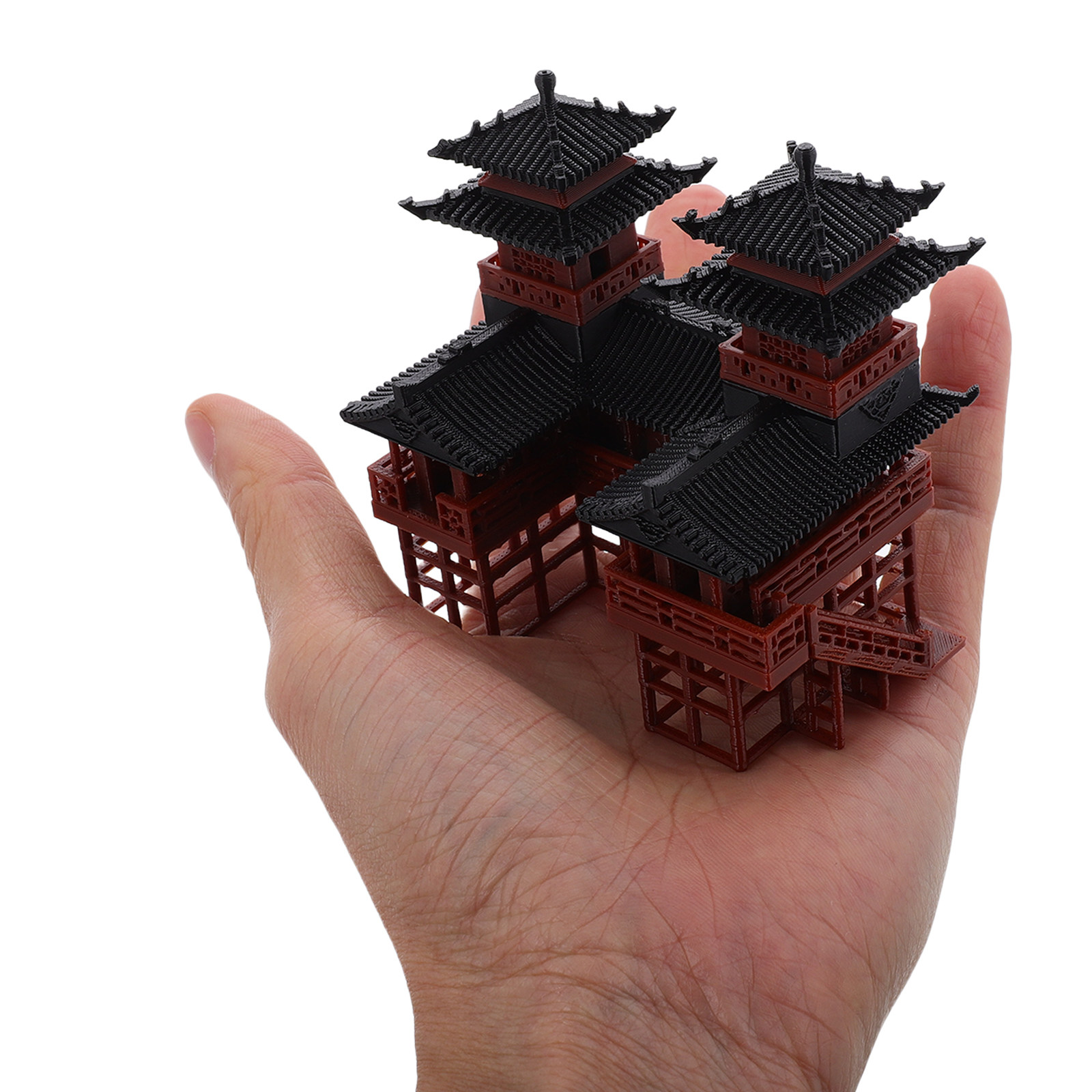 Miniature Twin Pagoda Statue D - Bonsai Garden Landscape Design review and price