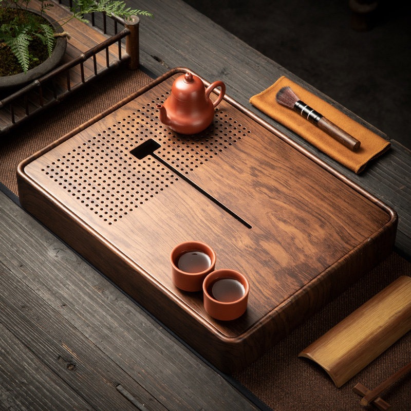 Rectangular Bamboo Tea Tray wi - Drip Tray Saucer review and price