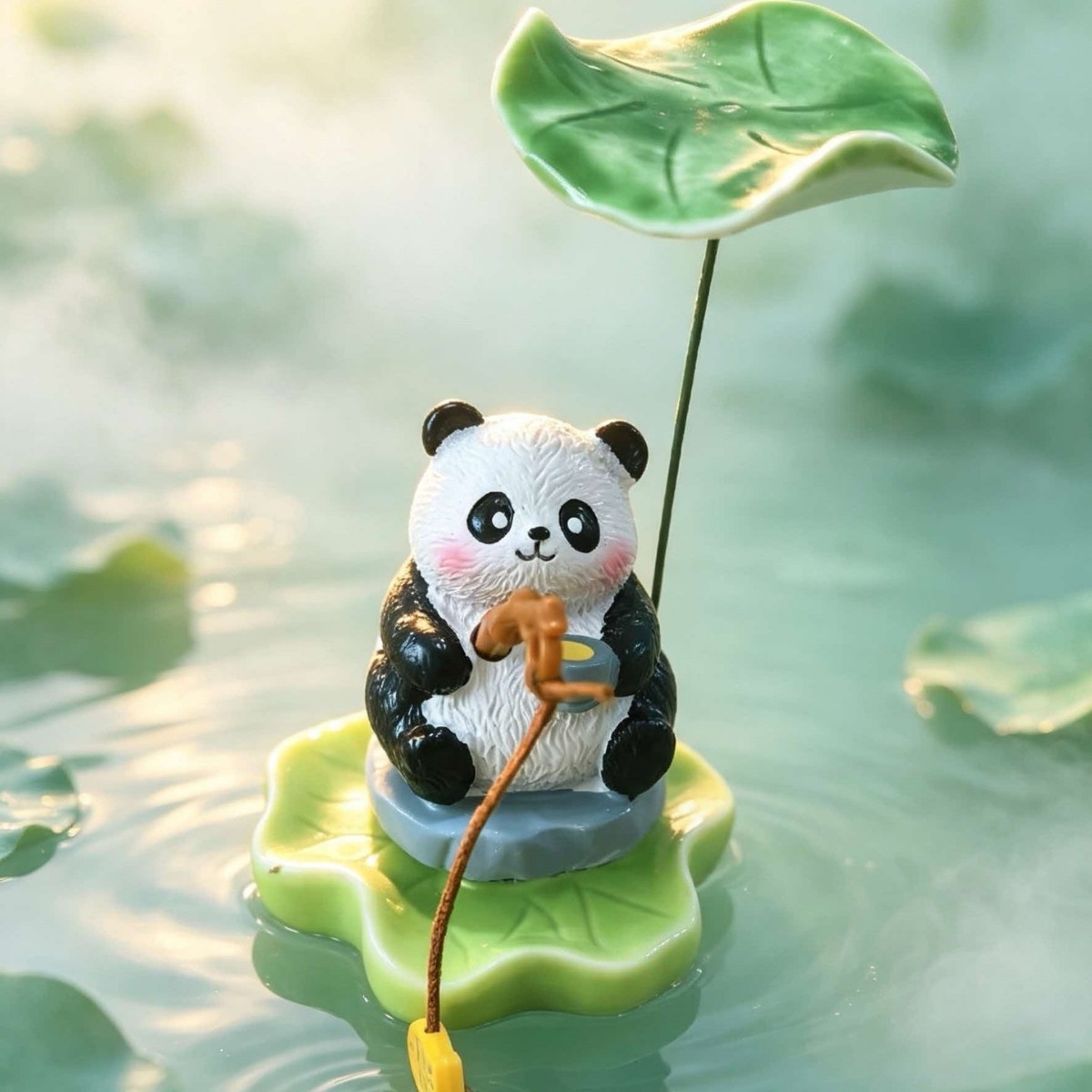 Cute Fishing Animal Figurine R - Bonsai Garden Art review and price